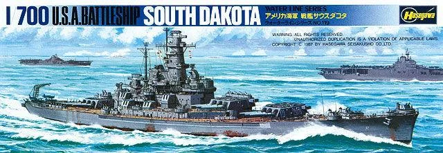 1/700 Hasegawa U.S. Battle Ship South Dakota 49607