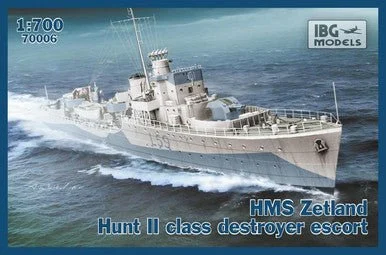 1/700 IBG HMS Zetland 1942 Hunt II class destroyer escort Plastic Model Kit - IBG Models