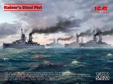 1/700 Kaiser's Steel Fist Battleship Set - ICM Models
