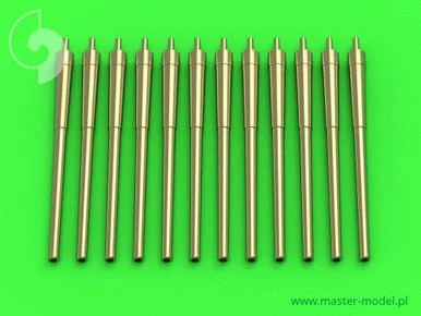 1/700 Master Model USN 14in/50 (356 cm) gun barrels - for turrets without blastbags (12pcs) - New Mexico (BB-40) and Tennessee (BB-43) classes