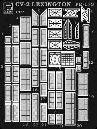 1/700 Pitroad PE for USN Aircraft Carrier CV-2 Lexington Class