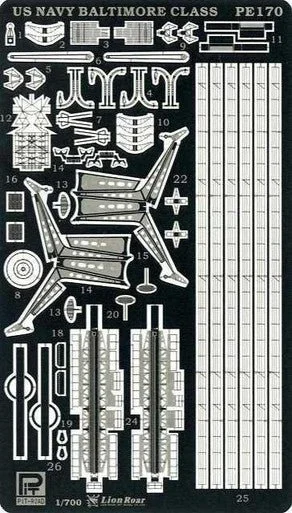 1/700 Pitroad PE for WW2 USN Heavy Cruiser Baltimore Class