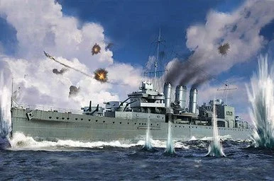 1/700 Trumpeter HMS Cornwall British Heavy Cruiser