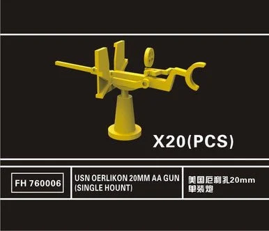 1/700 USN Oerlikon 20mm AA Gun (Single Hount) - Flyhawk Models