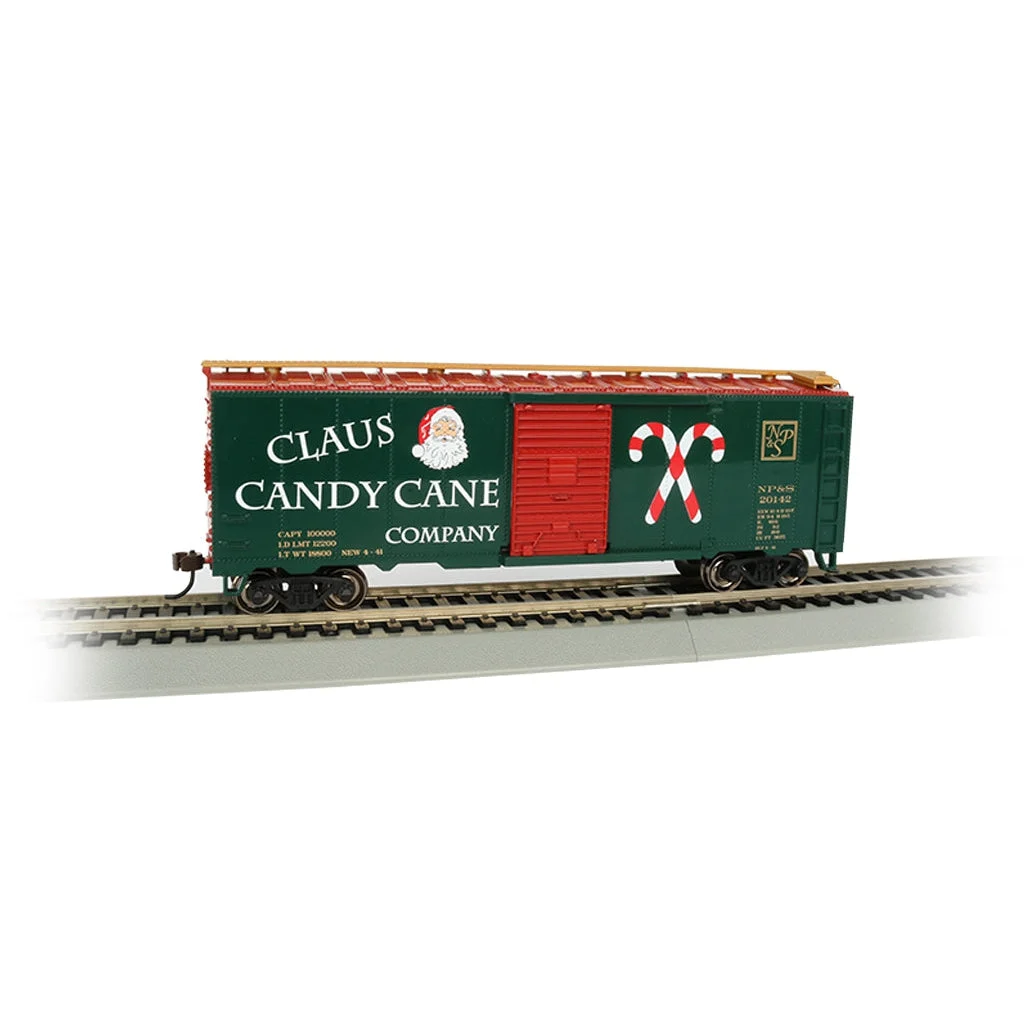 Bachmann HO Scale 40' PS-1 Boxcar Claus Candy Cane Co. - BAC17007