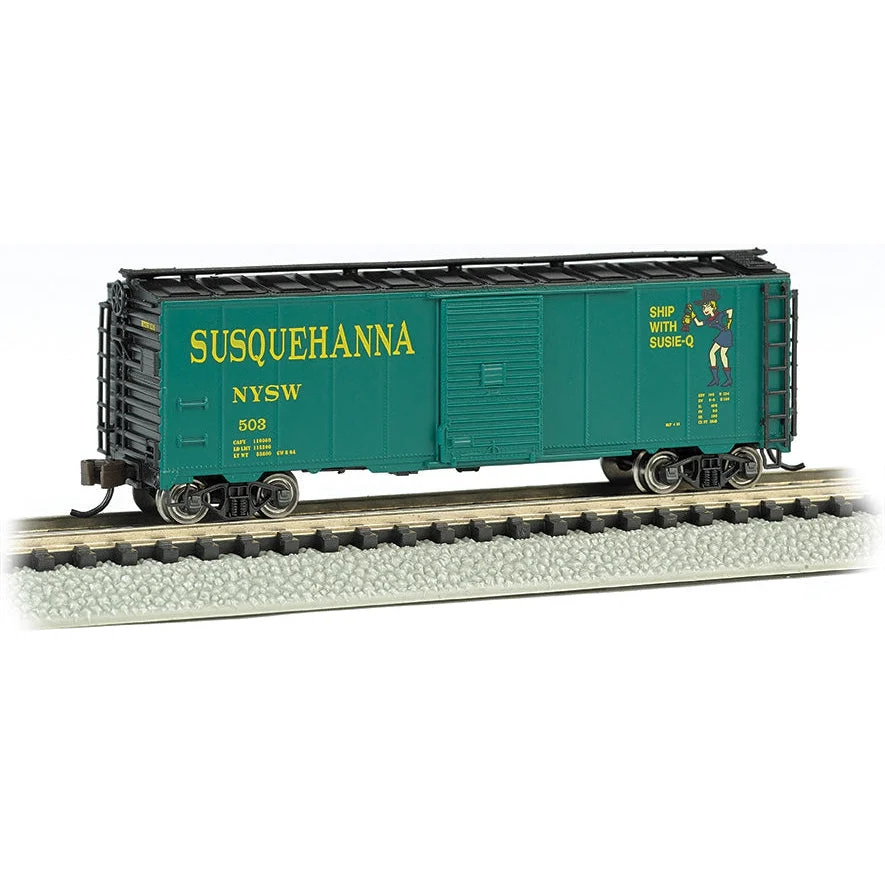 Bachmann N Scale 40' Steel Boxcar Susquehanna/Suzy Q - BAC17058