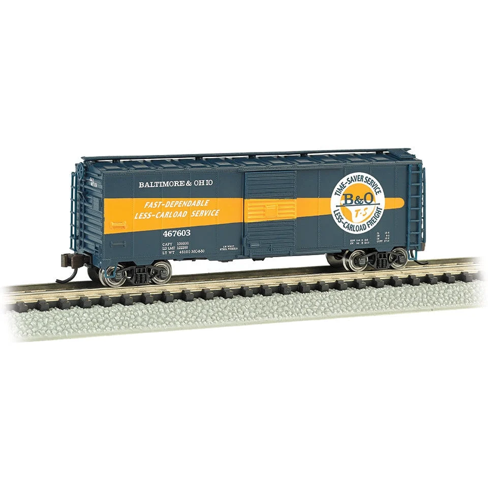Bachmann N Scale 40' Steel Boxcar B&O/Timesaver - BAC17064