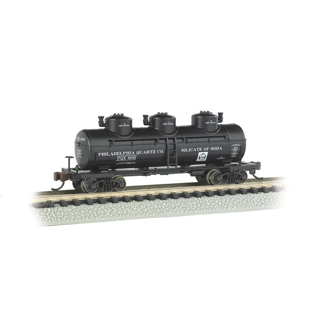 Bachmann N Scale 40' Triple Dome Tank Car Philadelphia Quartz - BAC17151