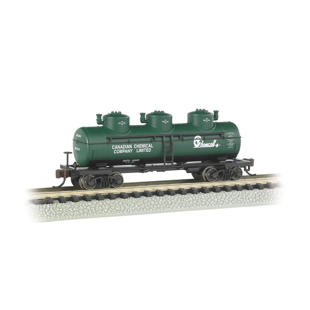 Bachmann N Scale 40' Triple Dome Tank Car Chemcell - BAC17152