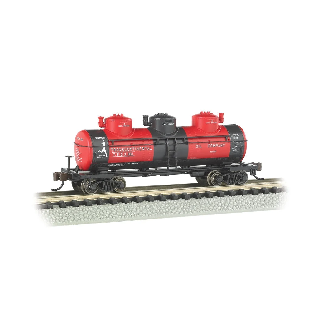 Bachmann N Scale 40' Triple Dome Tank Car Transcontinental Oil - BAC17154