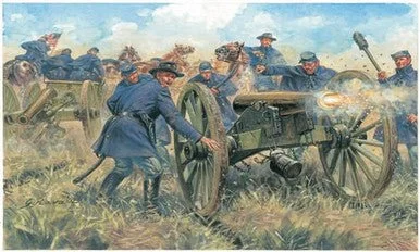 1/72 American Civil War: Union Artillery (13, 8 Horses, 2 Guns) - Italeri