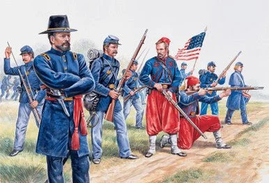 1/72 American Civil War: Union Infantry & Zouaves (50) - Italeri
