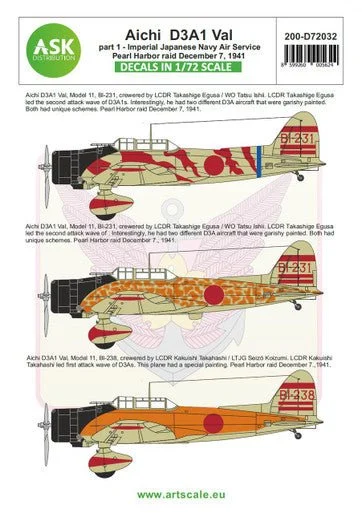 1/72 Artscale Aichi D3A1 Val part 1 - Pearl harbor raid, 7. December 1941