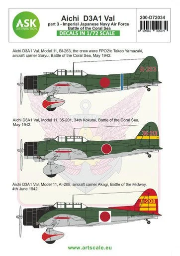 1/72 Artscale Aichi D3A1 Val part 3 - Japanese Imperial Army Air Service, Battle of the Coral Sea