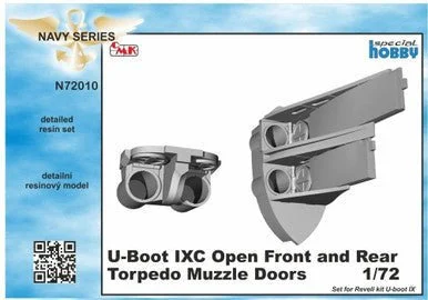 1/72 CMK U-Boot IX Open Front and Rear Torpedo Muzzle Doors. for Revell kit Resin