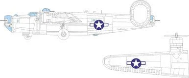 1/72 Eduard B-24H US national insignia Mask for AIRFIX