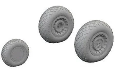 1/72 Eduard B-25 Wheels for AIR (Mask & Resin)