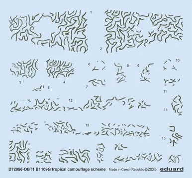 1/72 Eduard Bf 109G tropical camouflage scheme DECAL