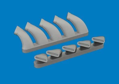 1/72 Eduard Mosquito exhaust stacks PRINT Brassin for TAMIYA kit