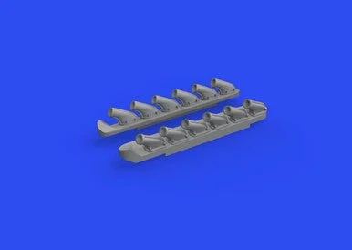 1/72 Eduard P-51B/C exhausts stacks PRINT for ARMA HOBBY