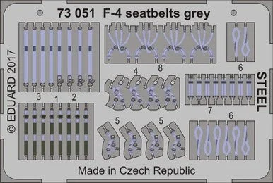 1/72 Eduard Seatbelts F-4 Grey Steel (Pre-Painted)
