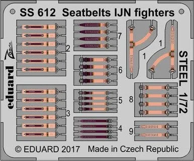 1/72 Eduard Seatbelts IJN fighters STEEL for