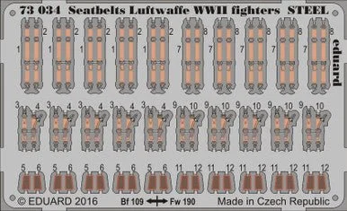 1/72 Eduard Seatbelts Luftwaffe Steel Fighter WWII (Pre-Painted)
