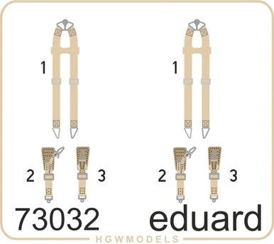 1/72 Eduard Seatbelts Super Fabric-Type Luftwaffe Bombers WWII (Pre-Painted)