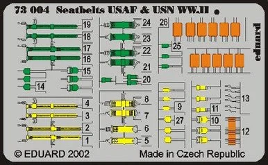 1/72 Eduard Seatbelts USAF & USN WWII (Pre-Painted)