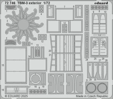 1/72 Eduard TBM-3 exterior Photo Etch