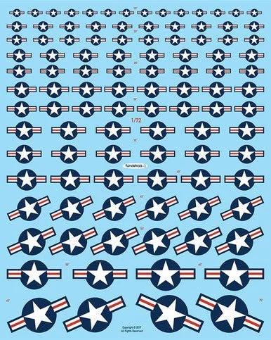 1/72 Fundekals STARS & BARS 1947 (MODERN)