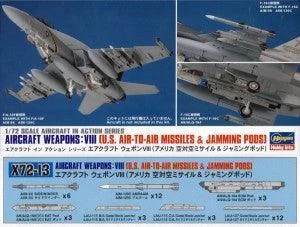 1/72 Hasegawa Aircraft Weapons: VIII (U.S Air-to-Air Missiles & Jamming Pods) 35113