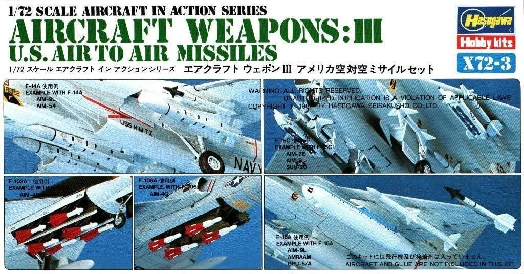 1/72 Hasegawa U.S. Aircraft Weapons III 35003