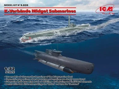 1/72 ICM K-Verbande Midget Submarines (Seehund and Molch) Plastic Model Kit