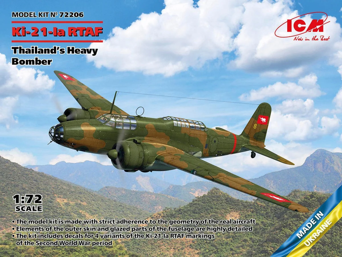 1/72 ICM Ki-21-Ia RTAF Thailand’s Heavy Bomber 72206