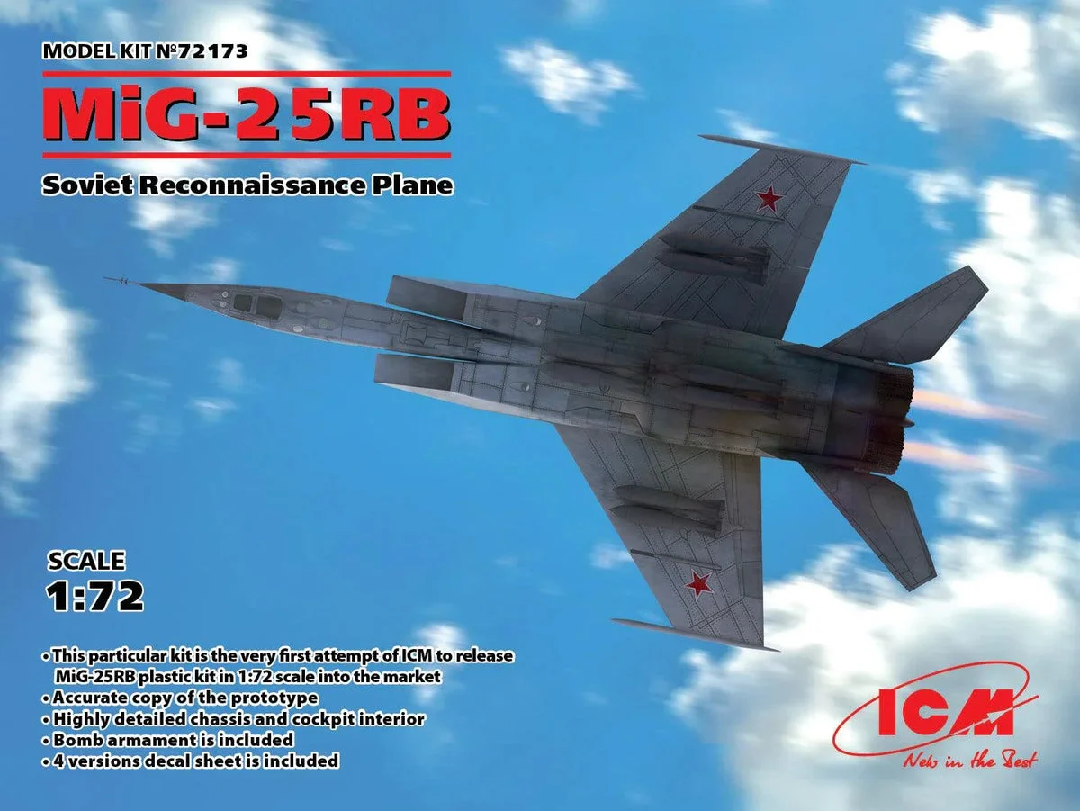 1/72 ICM Mig-25 RB Soviet Reconnaissance Plane 72173