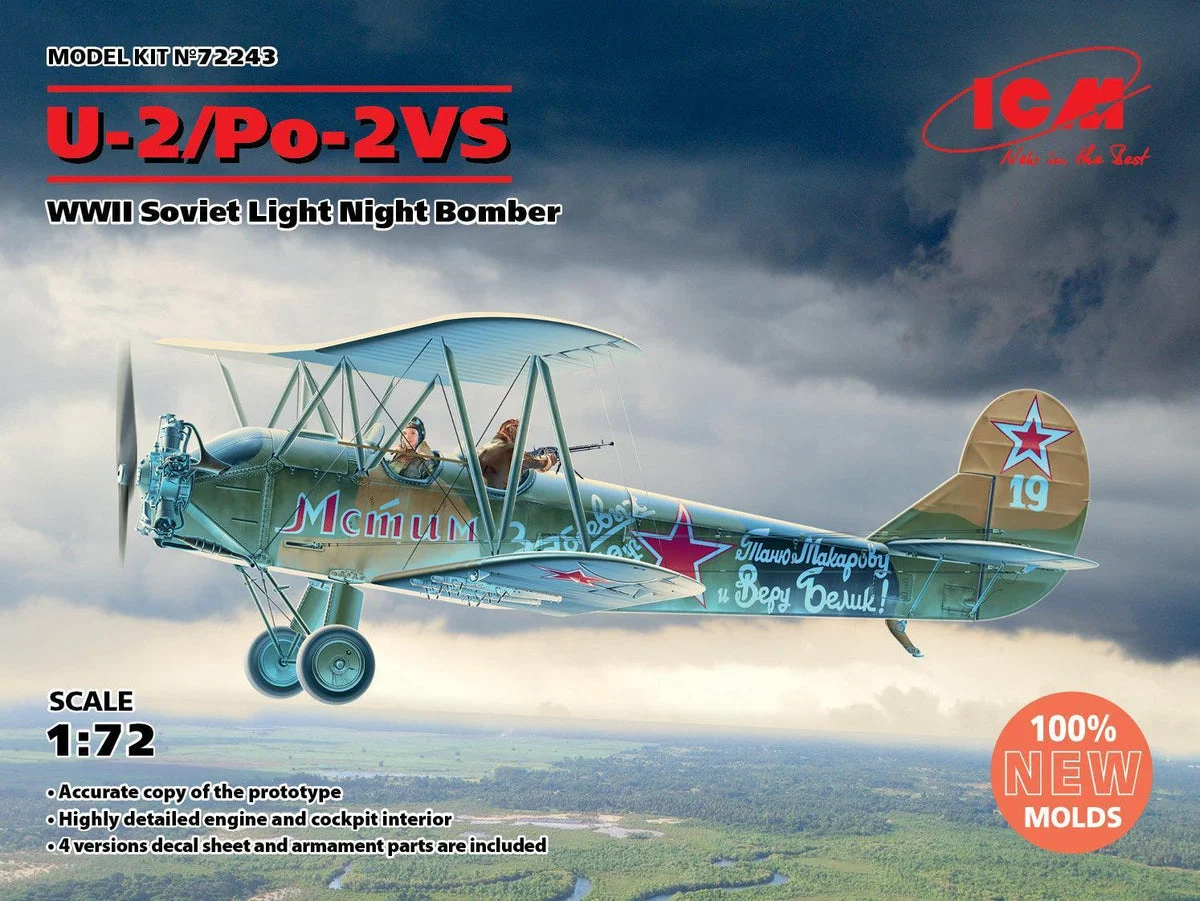 1/72 ICM U-2/Po-2VS WWII Soviet Light Night Bomber 72243