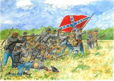 1/72 Italeri American Civil War Confederate Infantry (50) Plastic Model Kit