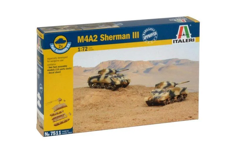 1/72 Italeri M4A2 Sherman Iii - Fast Assembly 7511