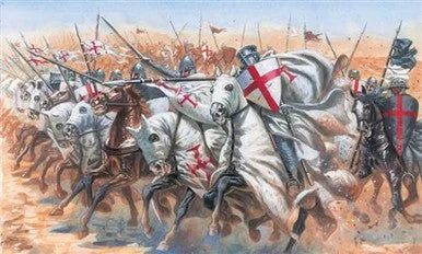 1/72 Italeri Medieval Era: Templar Knights (15 Mtd)
