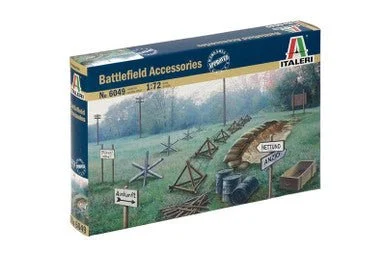 1/72 Italeri WWII Battlefield Accessories Set Plastic Model Kit