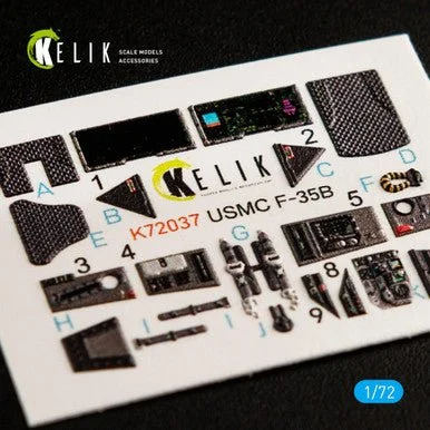 1/72 Kelik F-35B interior 3D decals for Academy kit