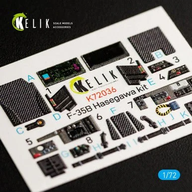 1/72 Kelik F-35B interior 3D decals for Hasegawa kit