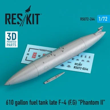 1/72 Reskit 610 gallon fuel tank late F-4 (F, G) Phantom II (3D Printing)