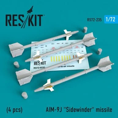 1/72 Reskit AIM-9J "Sidewinder" missile (4 PCS) (1/72)