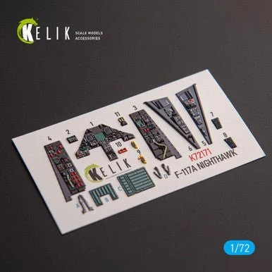 1/72 Reskit F-117A Nighthawk - interior 3D decals for Academy kit