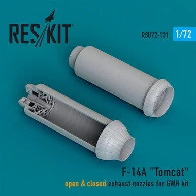 1/72 Reskit F-14A Tomcat open & closed exhaust nozzles for GWH kit (3D Printed)