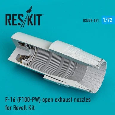 1/72 Reskit F-16 (F100-PW) open exhaust nozzles for Revell Kit