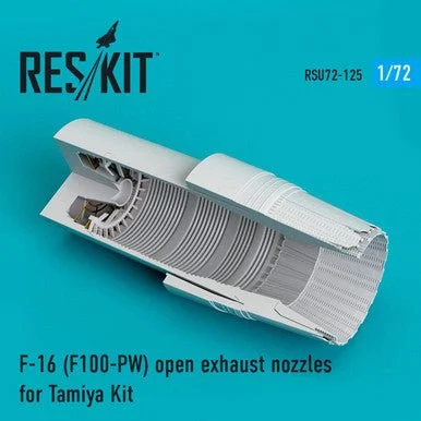 1/72 Reskit F-16 (F100-PW) open exhaust nozzles for Tamiya Kit
