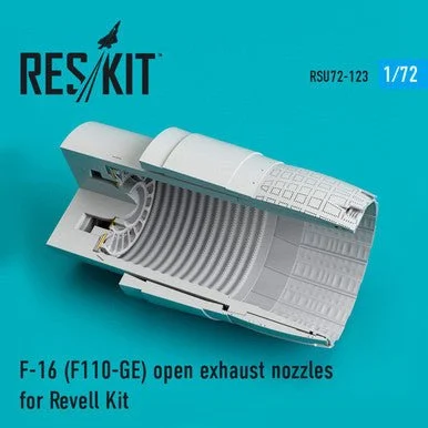 1/72 Reskit F-16 (F110-GE) open exhaust nozzles for Revell Kit